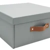 Boîte de rangement en carton avec couvercle Mixxit gris