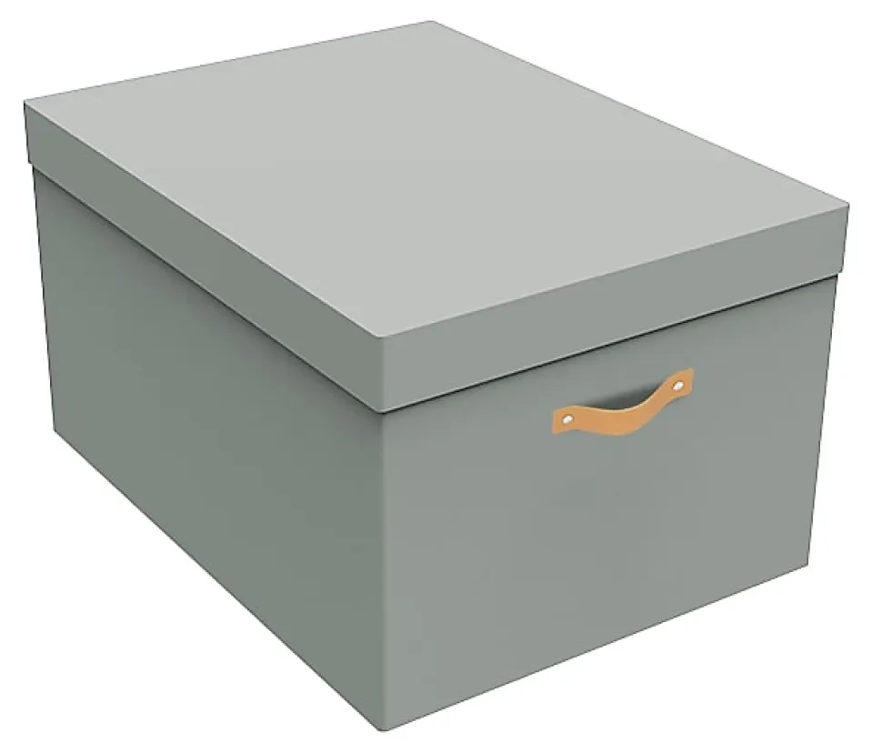 Boîte de rangement en carton rectangulaire grise