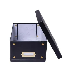 Boîte de rangement en carton Neo Deco A5+ - Noir