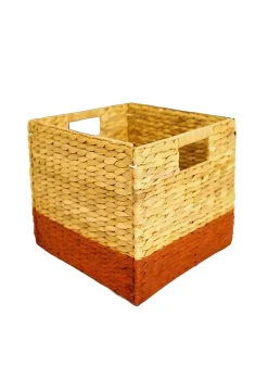 Boîte de rangement en fibre naturelle Mixxit coloris terracotta