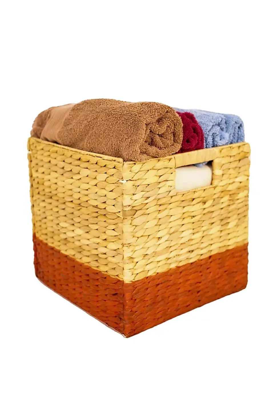 Boîte de rangement en fibre naturelle Mixxit coloris terracotta
