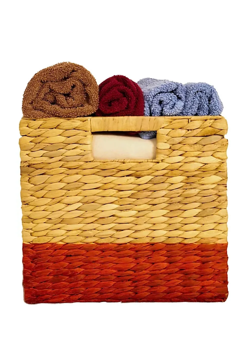 Boîte de rangement en fibre naturelle Mixxit coloris terracotta