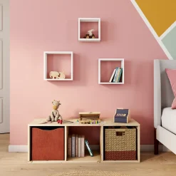 Boîte de rangement en fibre naturelle Mixxit coloris terracotta