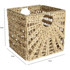 Boîte de rangement en fibre naturelle Mixxit coloris beige
