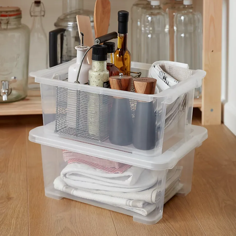 Boîte de rangement en plastique transparent 10L, Kaze
