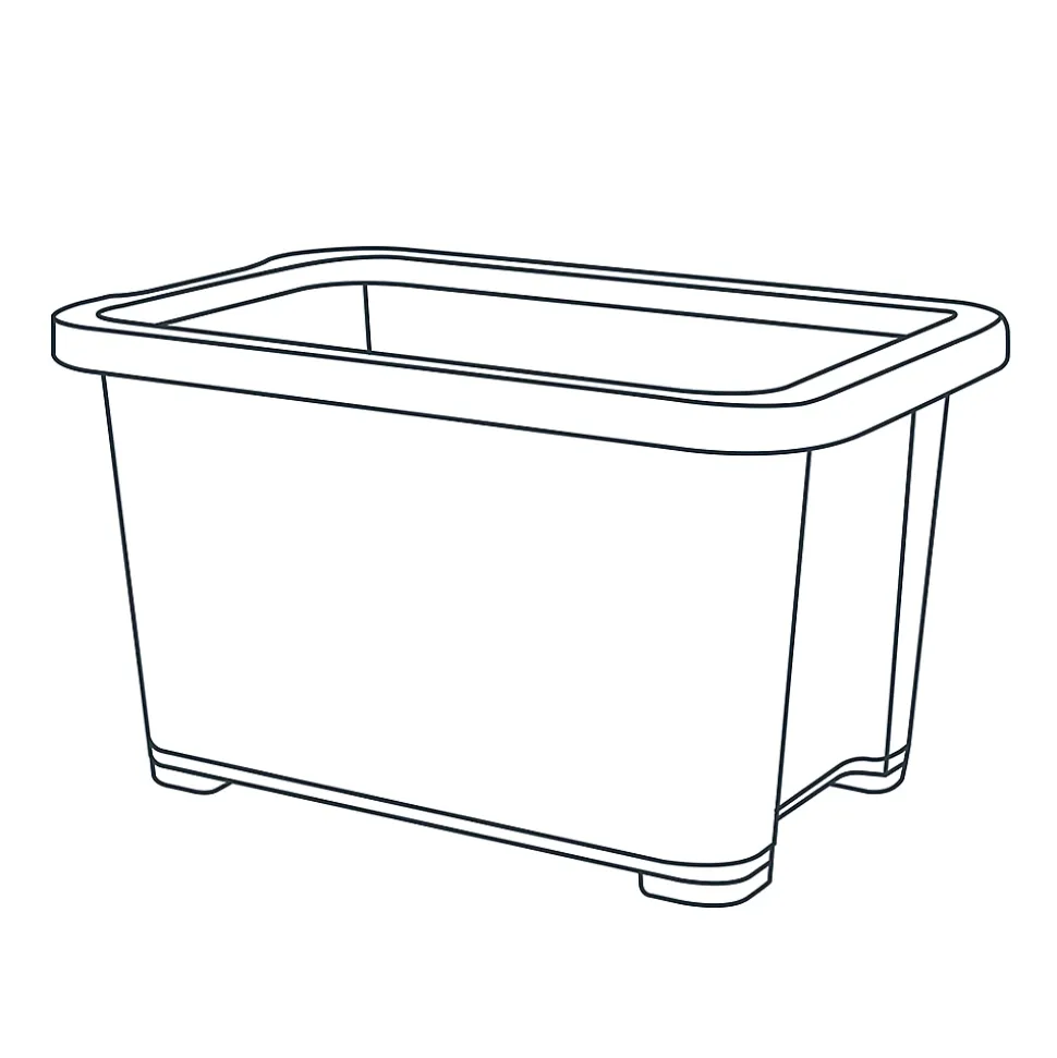 Boîte de rangement en plastique transparent 10L, Kaze