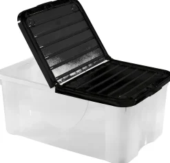Boîte de rangement en plastique transparent 41,5 L vendue par 3 pièces