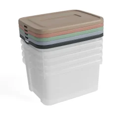 Boîte de rangement en plastique 25 L Handy Keter vendue par 5 pièces