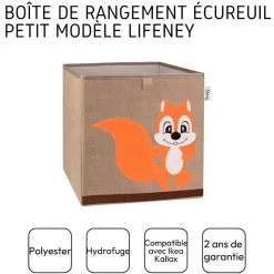 Boîte de rangement en tissu pour enfant "écureuil", compatible Ikea Kallax Lifeney