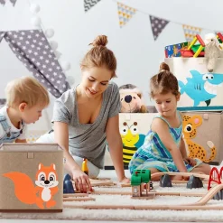 Boîte de rangement en tissu pour enfant