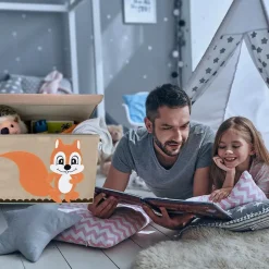 Boîte de rangement en tissu pour enfant grand modèle 