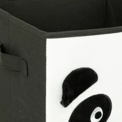 Boîte de rangement enfant panda Joey noir & blanc 29x29cm - Atmosphera