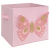 Boîte de rangement enfant papillon Joey rose 29x29cm - Atmosphera