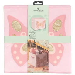Boîte de rangement enfant papillon Joey rose 29x29cm - Atmosphera