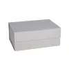 Boîte de rangement gris en carton H15x33x25cm