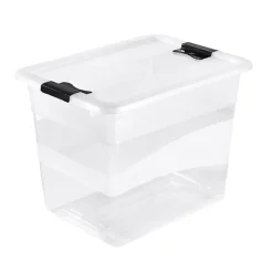 Boîte de rangement jouet avec couvercle 24 litres - Transparent