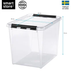 Boîte de rangement 25L empilable SmartStore Classic Orthex 16 P. 40 cm transparent