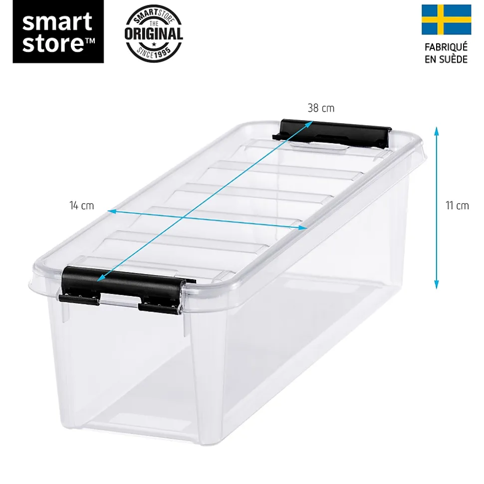 Boîte de rangement 3,5L empilable SmartStore Classic 4 Orthex P. 38 cm transparent