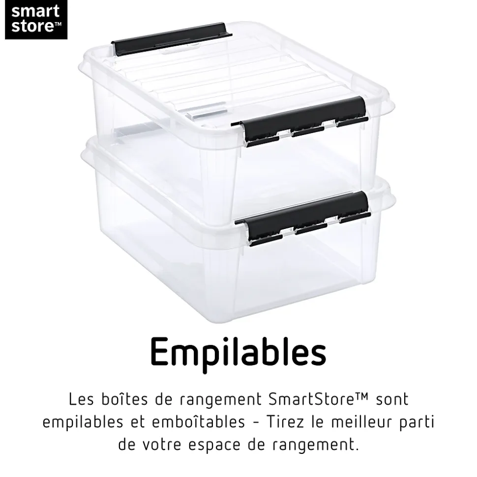 Boîte de rangement 3,5L empilable SmartStore Classic 4 Orthex P. 38 cm transparent