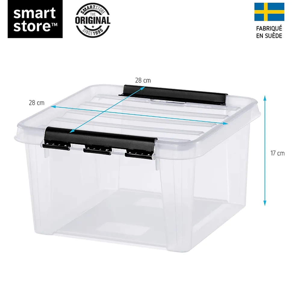 Boîte de rangement 8L empilable SmartStore Classic 12 Orthex P. 28 cm transparent