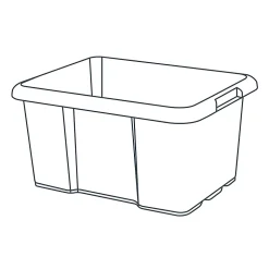Boîte de rangement 14L Fitty H. 19,5 cm x L. 38 cm plastique noir