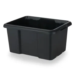 Boîte de rangement 14L Fitty H. 19,5 cm x L. 38 cm plastique noir