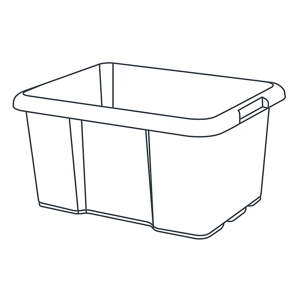 Boîte de rangement 44L Fitty H. 29,5 cm x L. 55,5 cm plastique noir