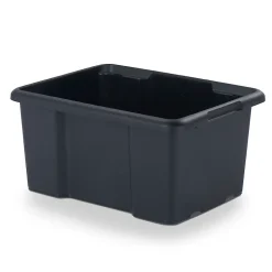 Boîte de rangement 44L Fitty H. 29,5 cm x L. 55,5 cm plastique noir