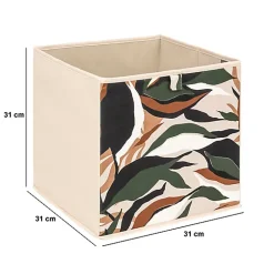 Boîte de rangement Mix 'n' Modul motif lauria 31x31cm - Beige- 5five