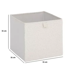 Boîte de rangement Mix 'n' Modul bouclette blanc 31x31cm - Blanc- 5five