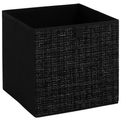 Boîte de rangement Mix 'n' Modul tweed noir 31x31cm - Noir- 5five