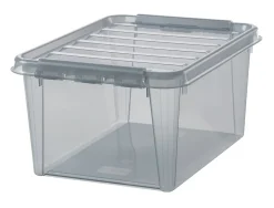 Boîte de rangement plastique 31L empilable SmartStore Colour 50 cm gris transparent