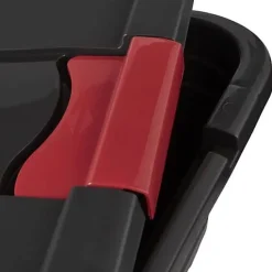 Boîte de rangement plate noire résistante 33 litres - Rouge