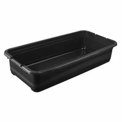 Boîte de rangement plate noire résistante 33 litres - Rouge
