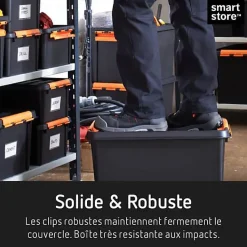 Boîte de rangement Professionnelle solide 14 litres