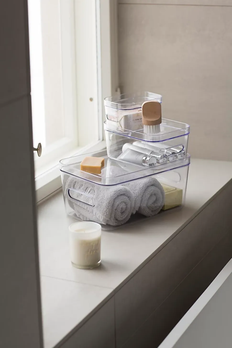 Boîte de rangement réctangulaire transparente SmartStore Compact Clear taille S