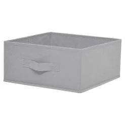 Boîte de rangement rectangulaire en textile Mixxit coloris gris