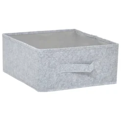 Boîte de rangement rectangulaire en feutrine Mixxit coloris gris