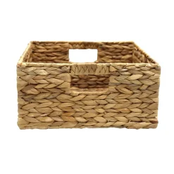 Boîte de rangement rectangulaire en jacinthe d'eau tressé Mixxit