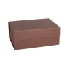 Boîte de rangement rouge en carton H15x33x25cm