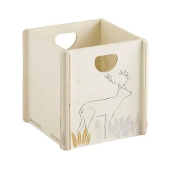 Boîte de rangement sans clous ni vis en bois 31 x 31 x 31 cm