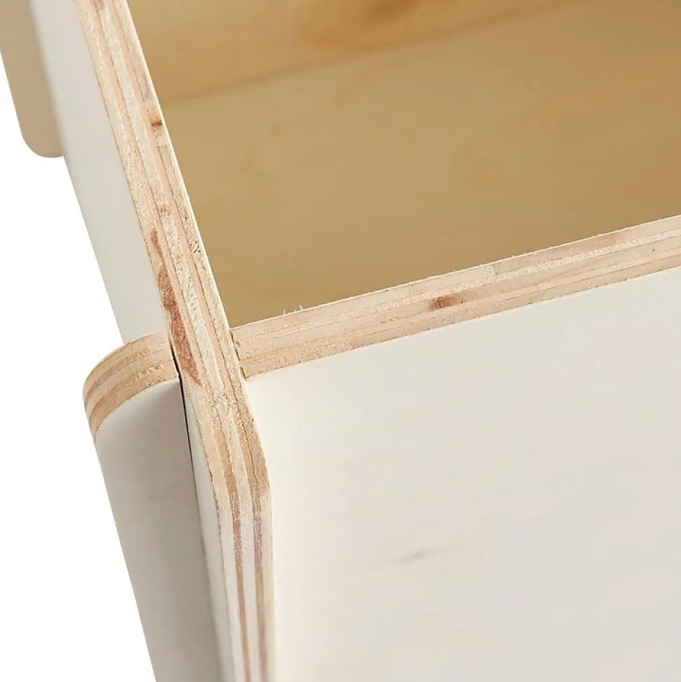 Boîte de rangement sans clous ni vis en bois 31 x 31 x 31 cm