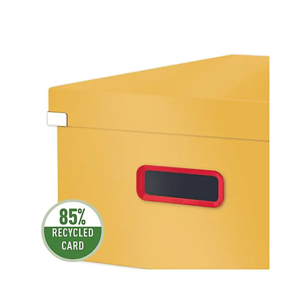 Boîte de rangement solide en Carton Click & Store Cosy L - Jaune