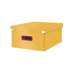 Boîte de rangement solide en Carton Click & Store Cosy L - Jaune