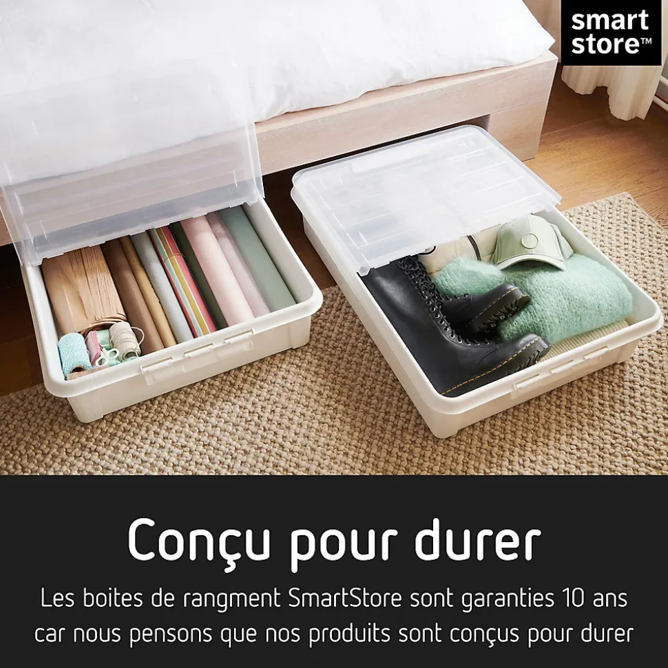 Boîte de rangement sous le lit SmartStore Bedroller Orthex transparent 60L