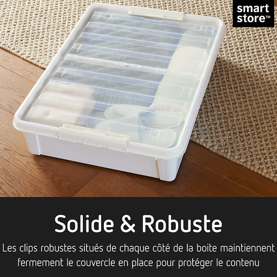 Boîte de rangement sous le lit SmartStore Bedroller Orthex transparent 60L