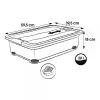 Boîte de rangement sous lit avec roulettes 28 litres