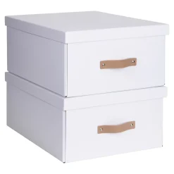 Boîte de rangement t3 Kathrin H. 18,5 cm blanc vendue par 2