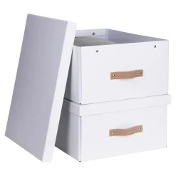 Boîte de rangement t3 Kathrin H. 18,5 cm blanc vendue par 2