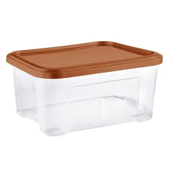 Boîte de rangement Tontarelli Combi Box 13 L couvercle terracotta vendue par 4 pièces